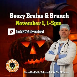 Boozy Brains & Brunch at Buffalo Wings & Rings, Bahrain – Halloween Lizp.com Special Offers, Deals & Discounts in USA