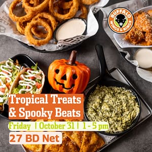 Tropical treats & Spooky Beats Brunch at Buffalo Wings & Rings, Bahrain – Halloween Lizp.com Special Offers, Deals & Discounts in USA