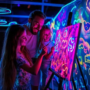 Neon Brush Kids: A Neon Painting Class for the Family at River, Seattle, United States Lizp.com Special Offers, Deals & Discounts in USA